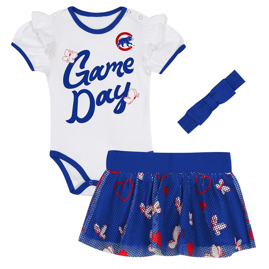 Girls Infant Chicago Cubs Bodysuit, Headband and Skirt Set: $39.99 Girls Infant Chicago Cubs Bodysuit, Headband and Skirt Set: $39.99