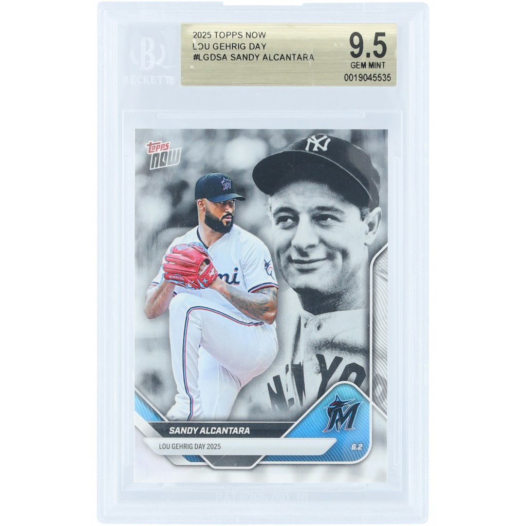 Sandy Alcantara Miami Marlins 2025 Topps Now Lou Gehrig Day Trading Card: $49.99 Sandy Alcantara Miami Marlins 2025 Topps Now Lou Gehrig Day Trading Card: $49.99