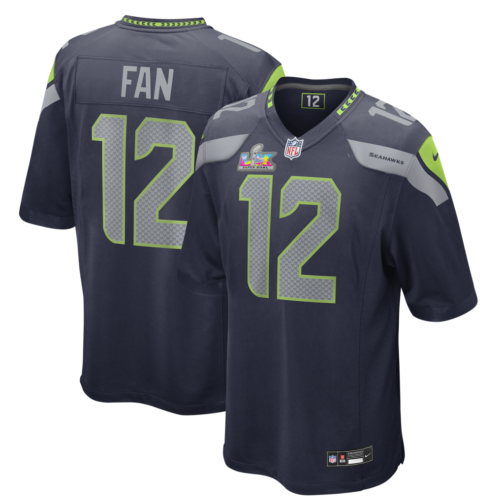 Nike Seattle Seahawks College Navy Super Bowl LX Game Jersey: $119.99