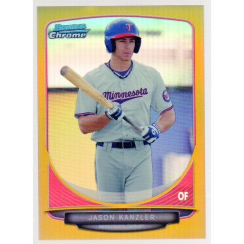 2013 Bowman Chrome Draft Jason Kanzler Gold Refractor Trading Card: $17.50 2013 Bowman Chrome Draft Jason Kanzler Gold Refractor Trading Card: $17.50