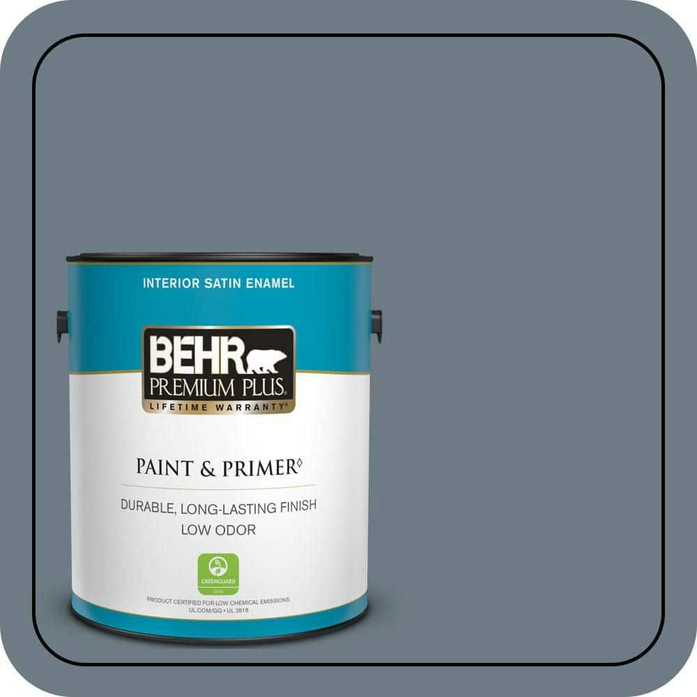 Behr Charcoal Blue Satin Interior Paint and Primer 1-Gallon: $40.98 Behr Charcoal Blue Satin Interior Paint and Primer 1-Gallon: $40.98