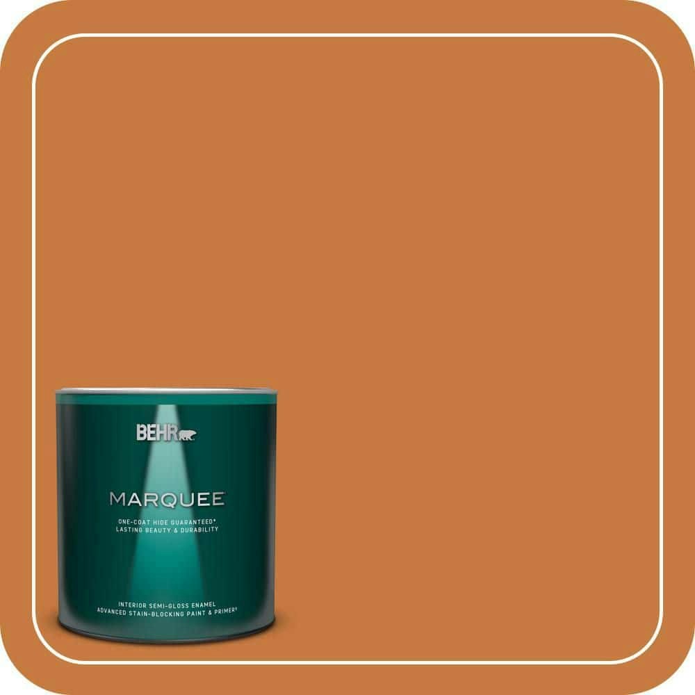 Rumba Orange Semi-Gloss Interior Enamel Paint & Primer 1-Quart Can: $29.98 Rumba Orange Semi-Gloss Interior Enamel Paint & Primer 1-Quart Can: $29.98