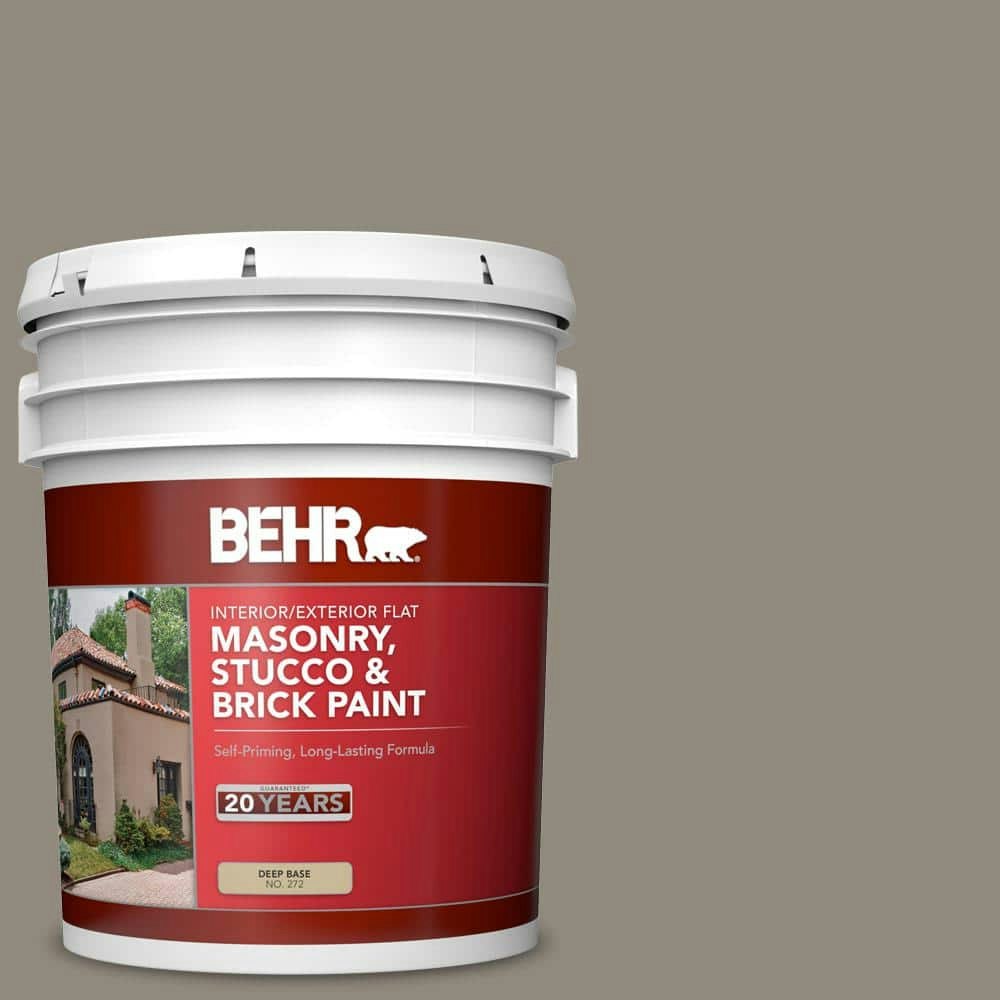 Behr 5-Gallon Squirrel Flat Masonry, Stucco, and Brick Paint: $142