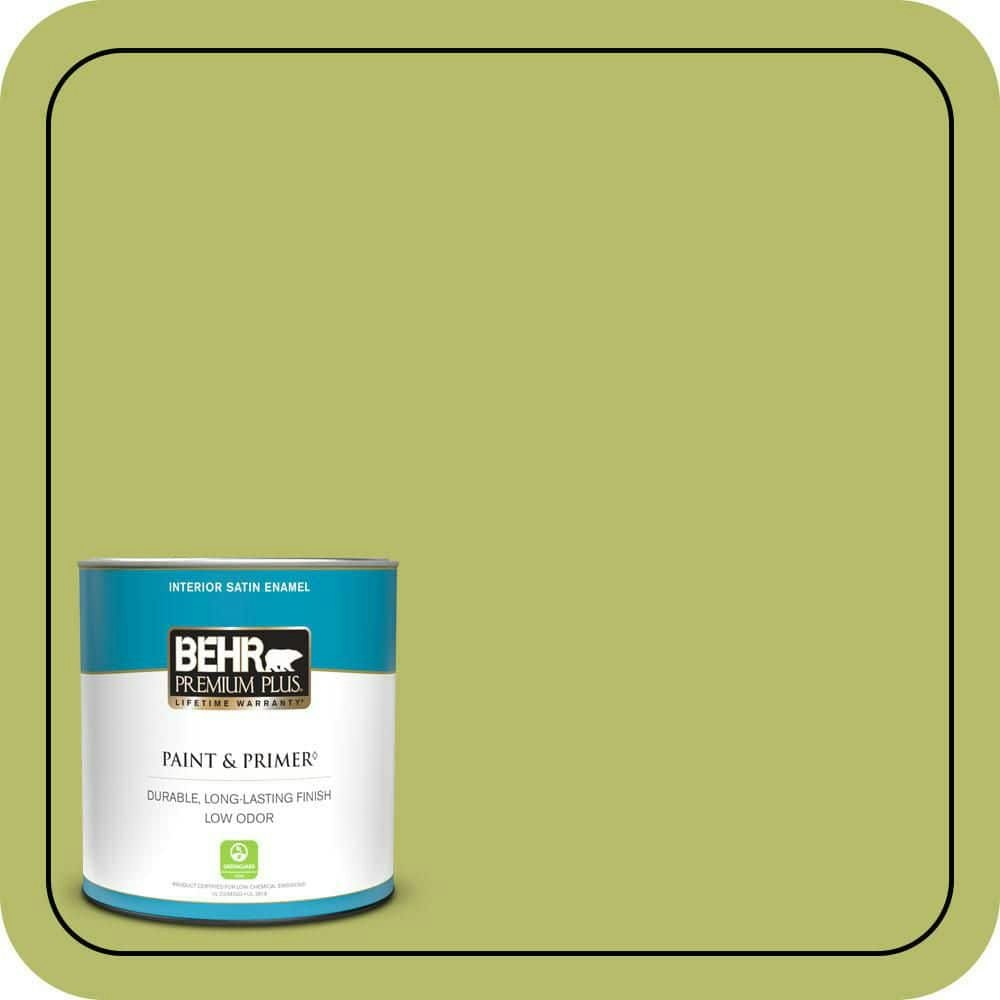 Behr Citrus Peel Satin Interior Paint and Primer 1-Quart: $19.48 Behr Citrus Peel Satin Interior Paint and Primer 1-Quart: $19.48