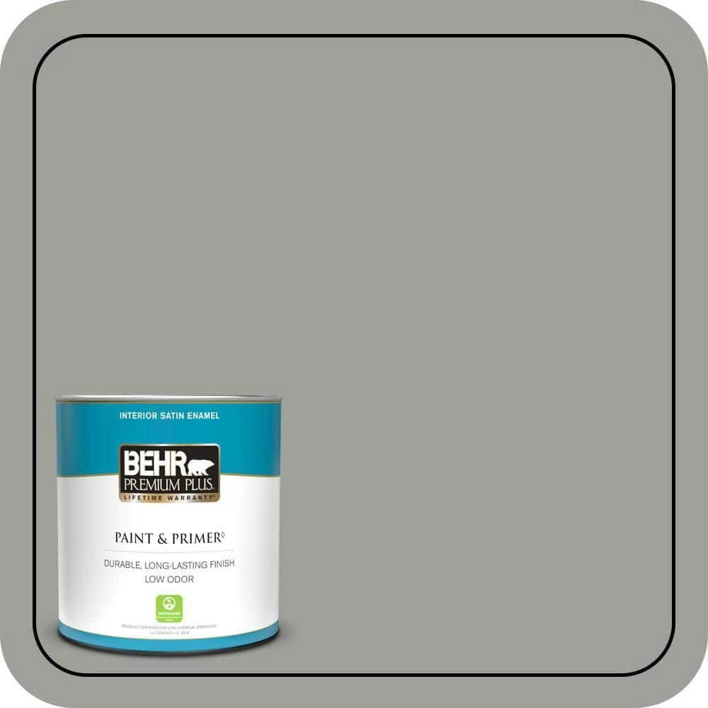 Gateway Gray Satin Enamel Interior Paint and Primer 1-Quart Can: $19.48 Gateway Gray Satin Enamel Interior Paint and Primer 1-Quart Can: $19.48