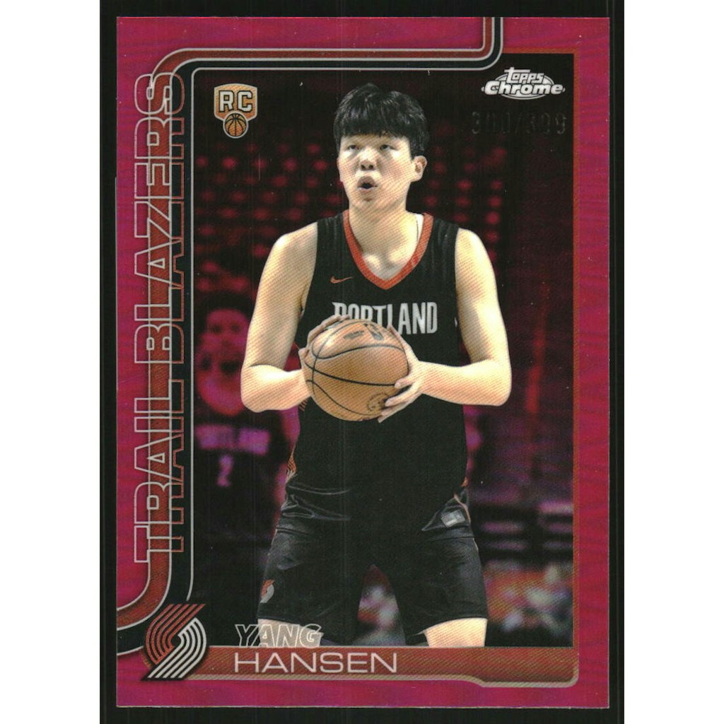 2025-26 Topps Chrome Yang Hansen Magenta Refractor Card: $18 2025-26 Topps Chrome Yang Hansen Magenta Refractor Card: $18