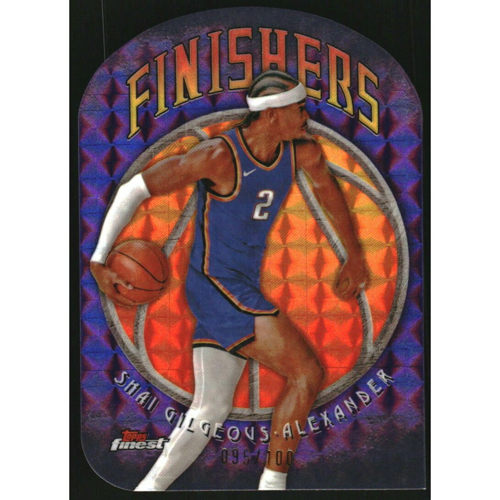 2024-25 Finest Finishers Purple Geometric Refractor Shai Gilgeous-Alexander Card: $13.50 2024-25 Finest Finishers Purple Geometric Refractor Shai Gilgeous-Alexander Card: $13.50