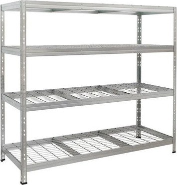 AR Shelving Heavy-Duty Galvanized 4-Tier Shelving Unit: $63