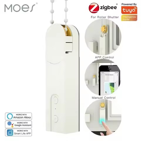 Moes ZigBee Smart DIY Motorized Roller Blinds Drive Motor Hub: $40 Moes ZigBee Smart DIY Motorized Roller Blinds Drive Motor Hub: $40