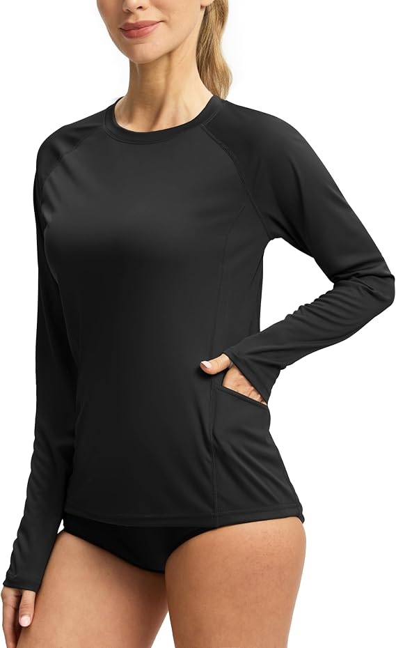 Women UPF 50+ SPF UV Long Sleeve Rash Guard: $7.94 Women UPF 50+ SPF UV Long Sleeve Rash Guard: $7.94