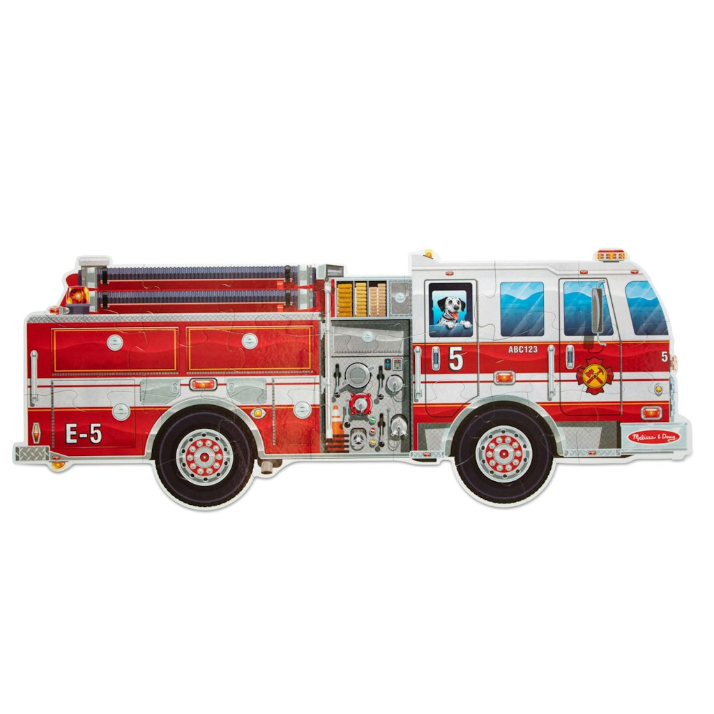 Melissa & Doug Giant Fire Truck Shaped 24-Piece Jumbo Floor Puzzle: $14 Melissa & Doug Giant Fire Truck Shaped 24-Piece Jumbo Floor Puzzle: $14