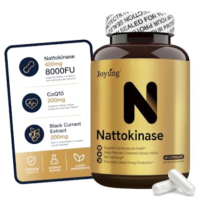 Joyung 8,000FU Nattokinase Supplement for $9 + free shipping w/ Prime