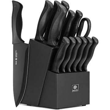 Nulas 15-Piece Self-Sharpening Knife Set w/ Block: $34.99