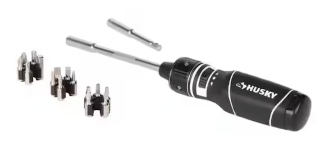 Husky Continuous Drive 18-Piece Ratcheting Screwdriver Set: $13