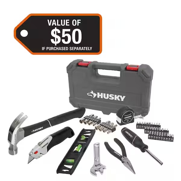Husky 52-Piece Homeowner's Tool Kit: $30