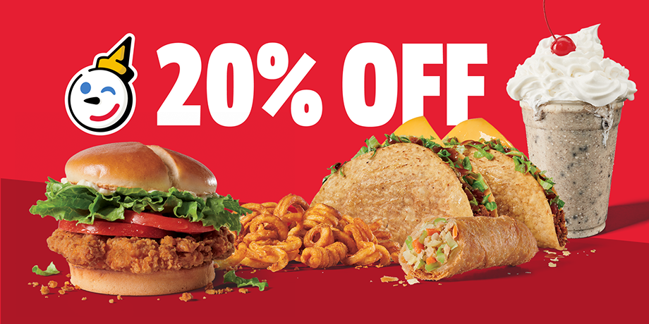 Jack in the Box App: 20% off for New Members Jack in the Box App: 20% off for New Members