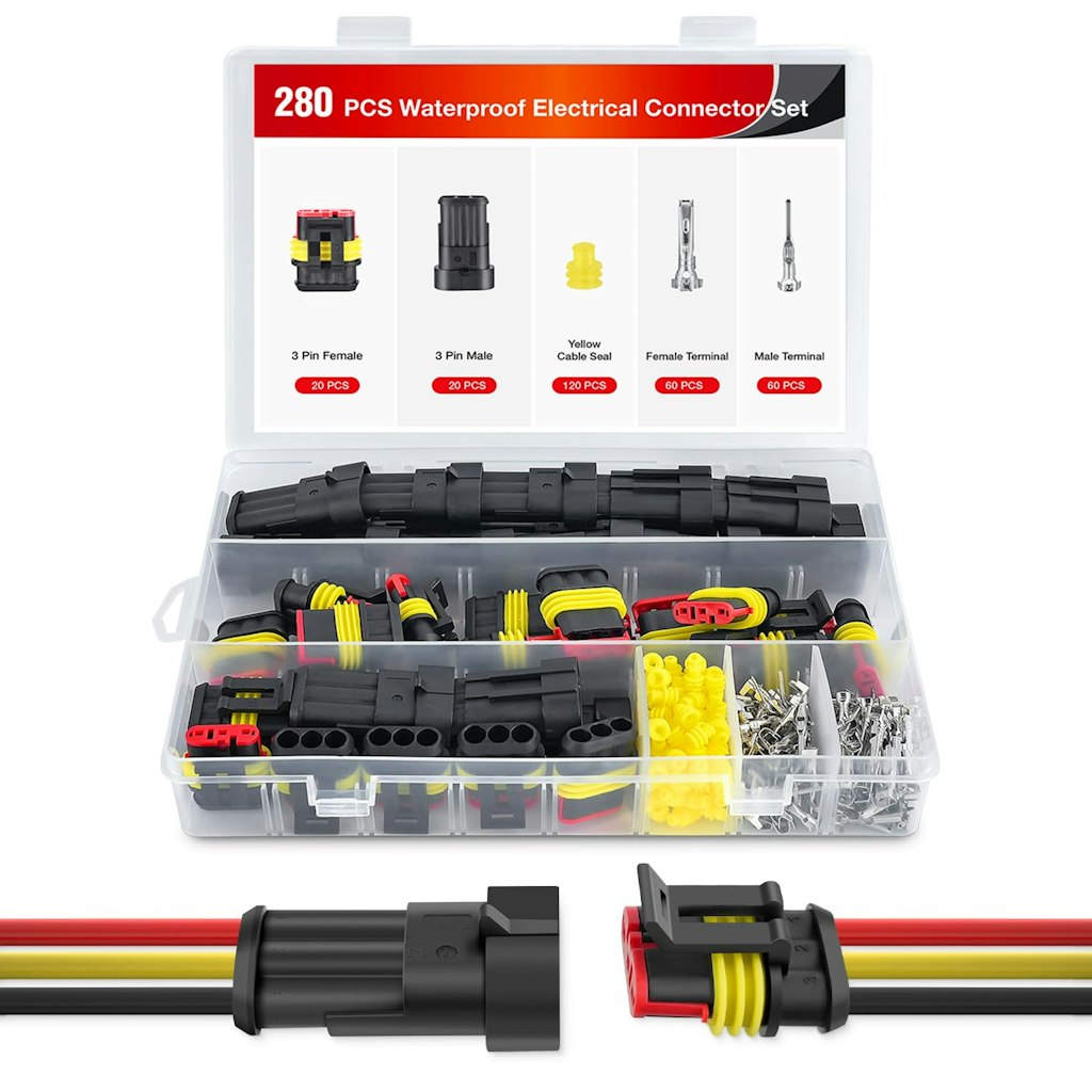 Nilight 3 Pin Electrical Connector 280-Piece Set: $12 Nilight 3 Pin Electrical Connector 280-Piece Set: $12