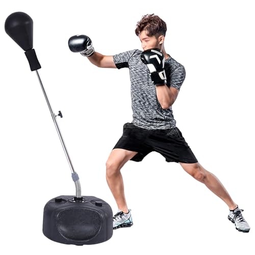 Stiatu Adjustable Reflex Boxing Punching Bag with Stand: $59.99