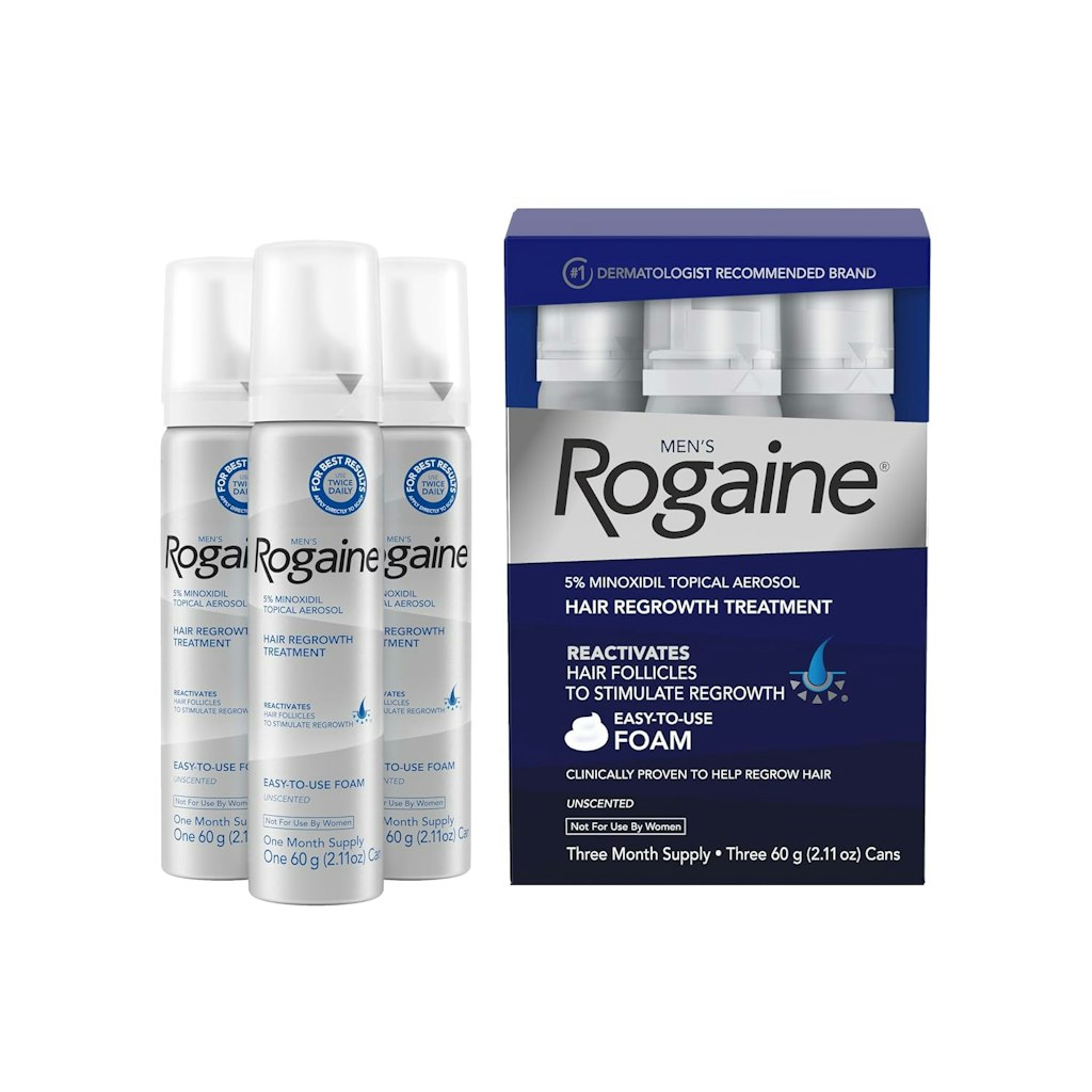 Rogaine 5% Minoxidil Topical Foam 3-Month Supply: $31 via SUb & Save