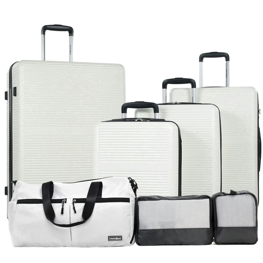 Tripcomp 7-Piece Hardside Luggage Set: $87