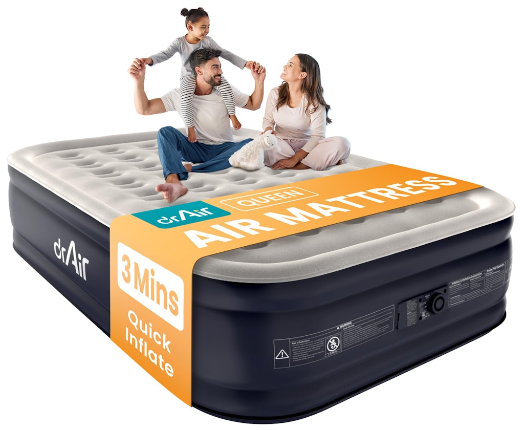 Dr. air Queen Air Mattress w/ Built-in Pump: $70
