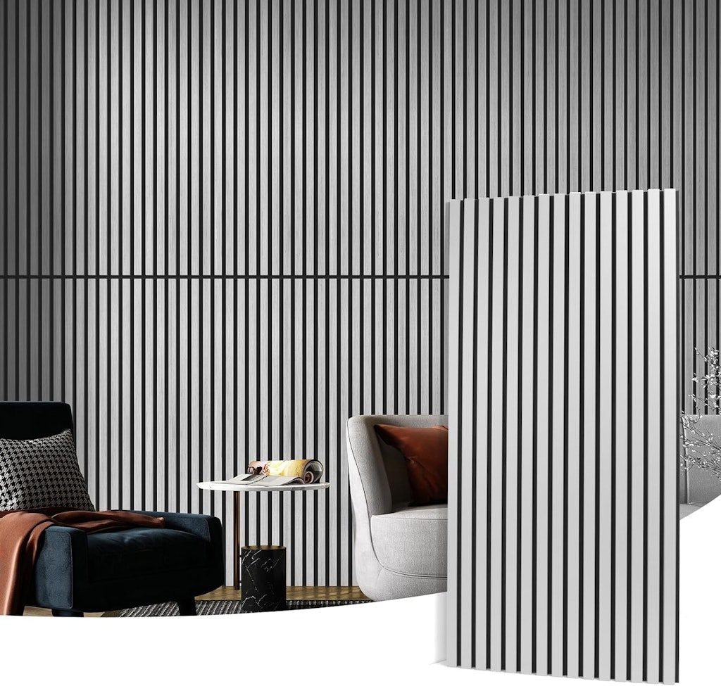 Art3d 47.2" x 23.6" Wood Slat Acoustic Wall & Ceiling Panels 4-Pack: $110