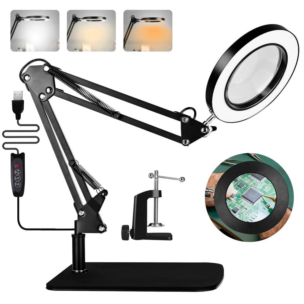 Weeneed 10x Magnifying Lamp with Adjustable Swing Arm: $26.99 Weeneed 10x Magnifying Lamp with Adjustable Swing Arm: $26.99