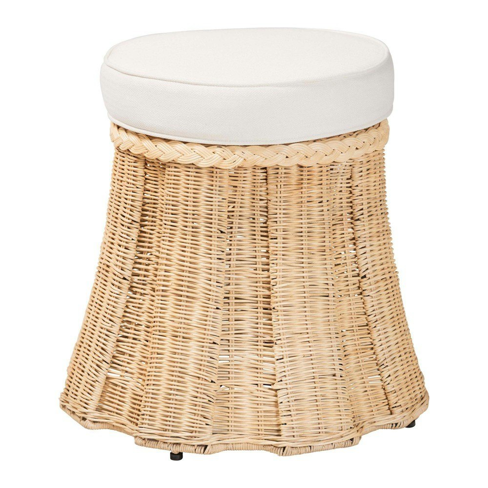 Bali & Pari Round Rattan Ottoman with Cushion: $239.99 Bali & Pari Round Rattan Ottoman with Cushion: $239.99