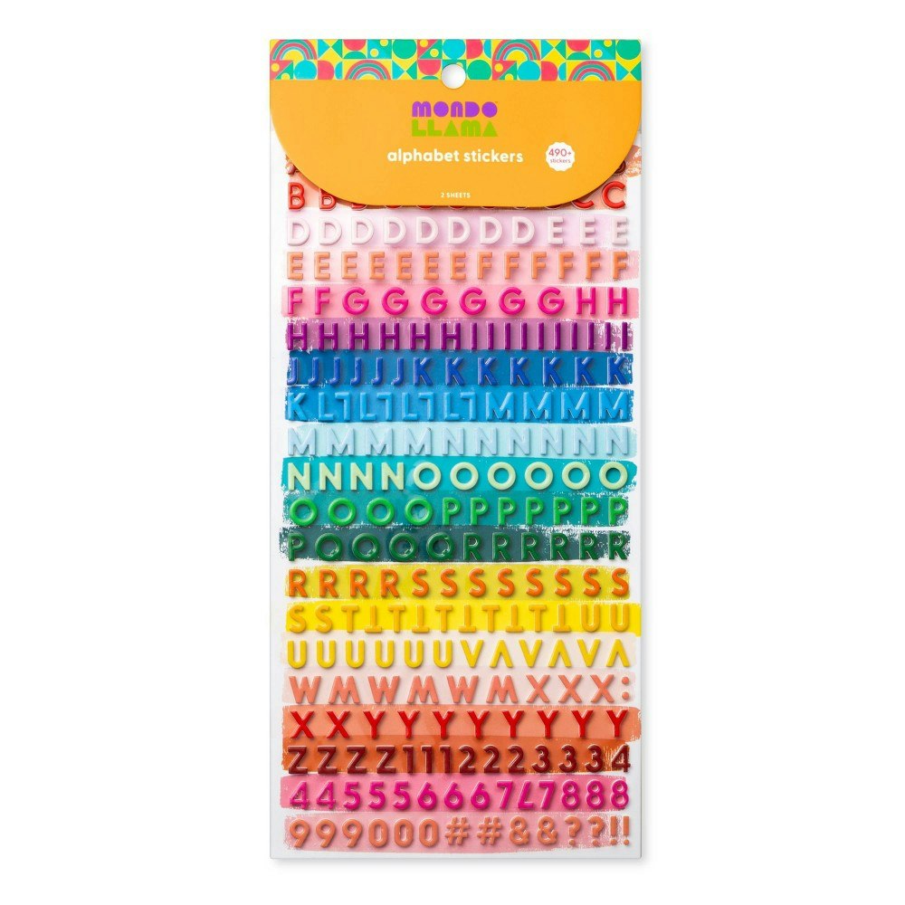Mondo Llama 494-Piece Mini Alphabet and Number Foam Stickers: $4 Mondo Llama 494-Piece Mini Alphabet and Number Foam Stickers: $4