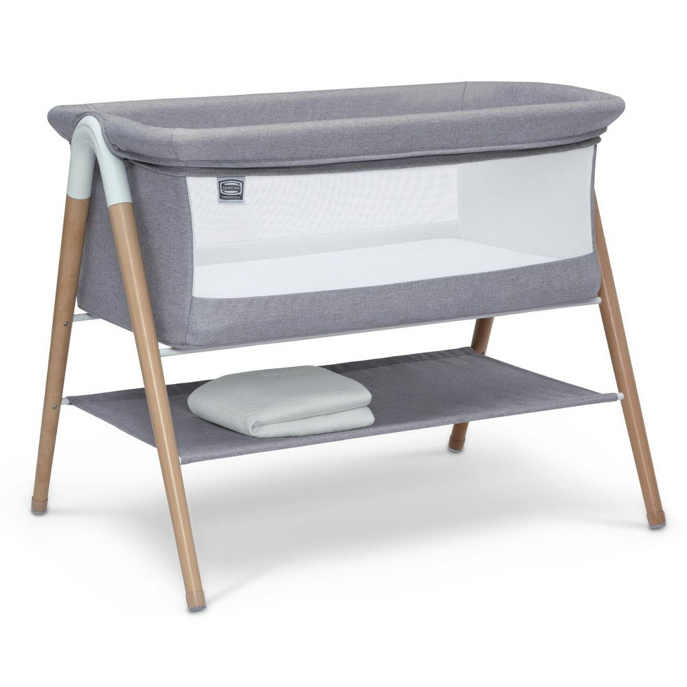 Simmons Kids Koi Beechwood Bedside Bassinet: $129.99 Simmons Kids Koi Beechwood Bedside Bassinet: $129.99