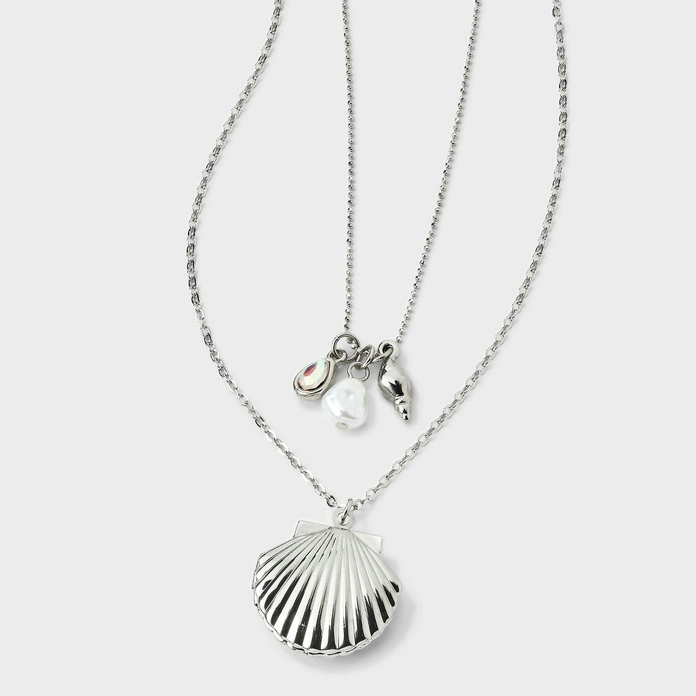 Wild Fable Scallop and Pearl Duo Necklace Set: $10 Wild Fable Scallop and Pearl Duo Necklace Set: $10