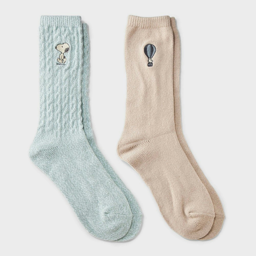 Women's Peanuts Embroidered Crew Socks 2-Pack: $9.99 Women's Peanuts Embroidered Crew Socks 2-Pack: $9.99