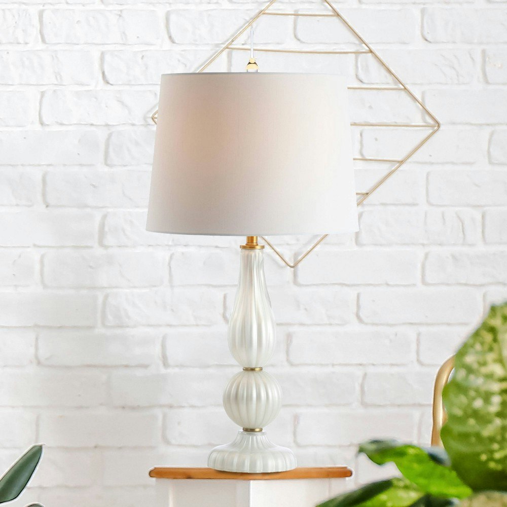 Jonathan Y Maddie 28-inch Glass and Metal Table Lamp: $76.99 Jonathan Y Maddie 28-inch Glass and Metal Table Lamp: $76.99