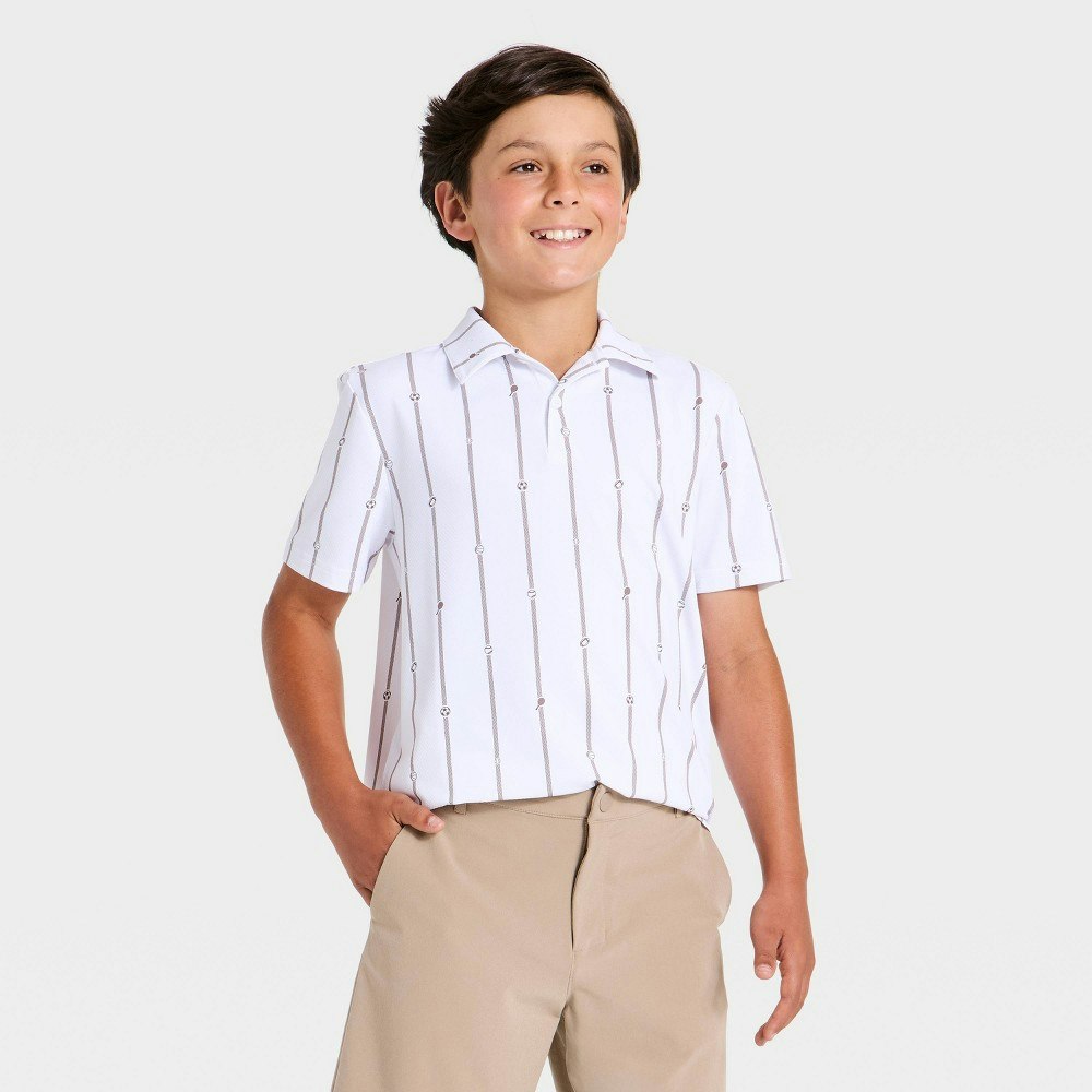 All In Motion Boys' Textured Short Sleeve Golf Polo Shirt: $15 All In Motion Boys' Textured Short Sleeve Golf Polo Shirt: $15