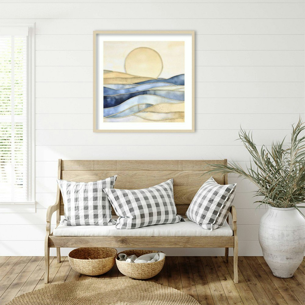 Amanti Art 33"x33" A Golden Landscape II Wood Framed Wall Art Print: $281.99