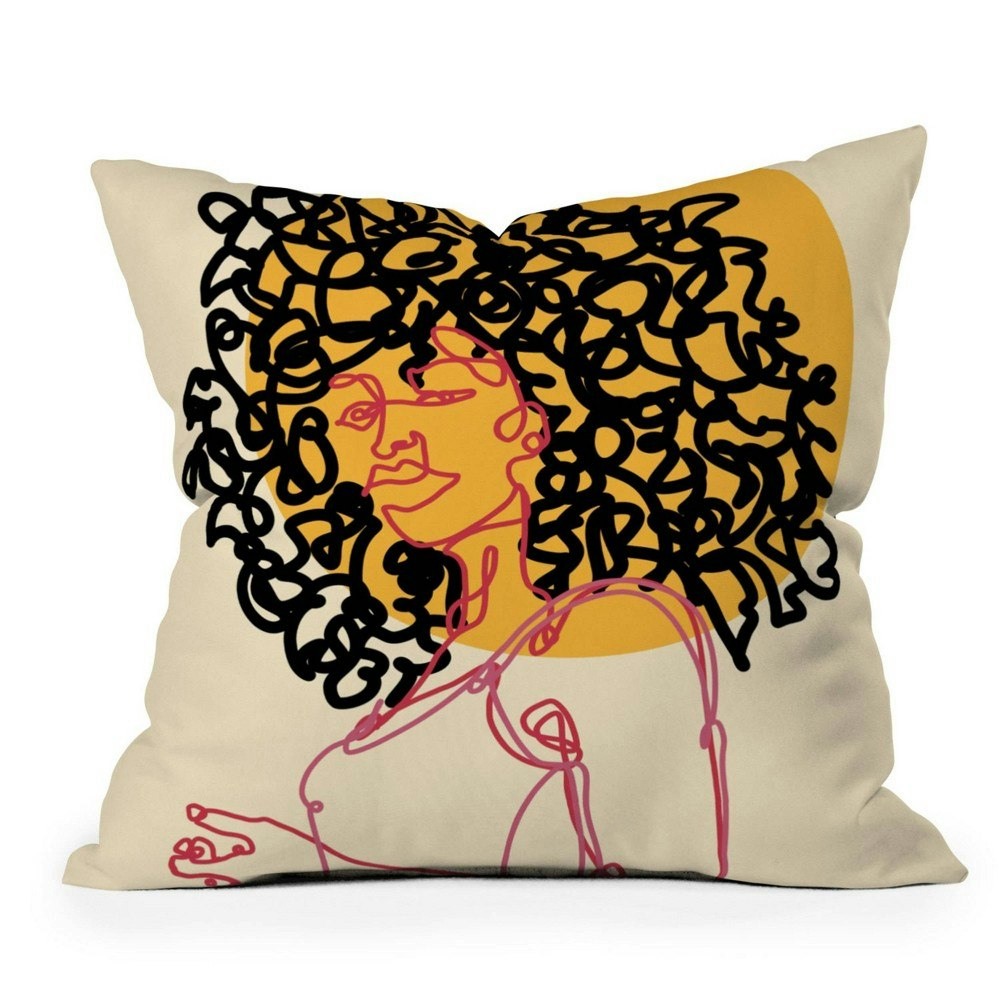 Deny Designs 26"x26" Alilscribble Sun Girl Throw Pillow: $69.99