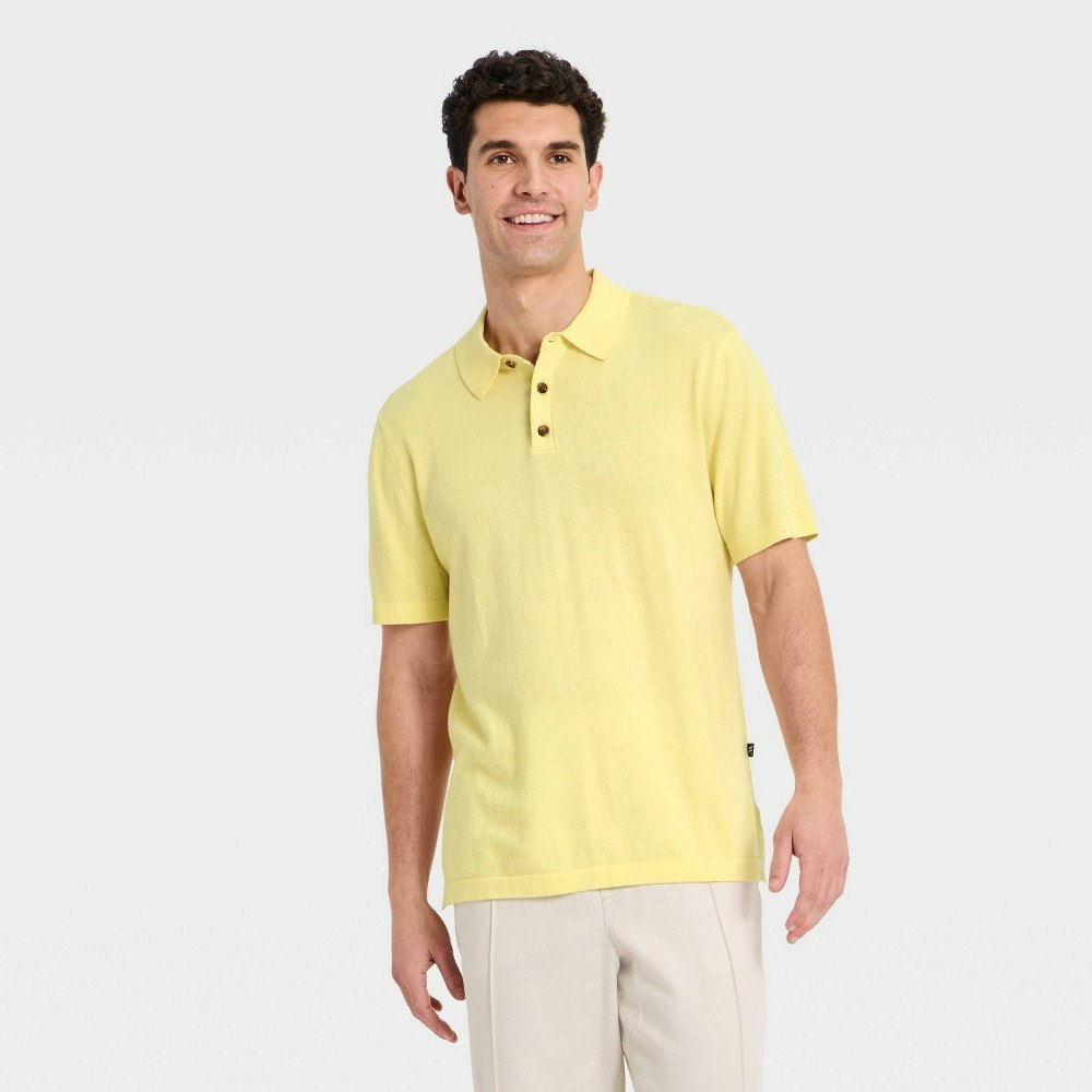Houston White Men's Short Sleeve Polo Pullover Sweater: $30 Houston White Men's Short Sleeve Polo Pullover Sweater: $30