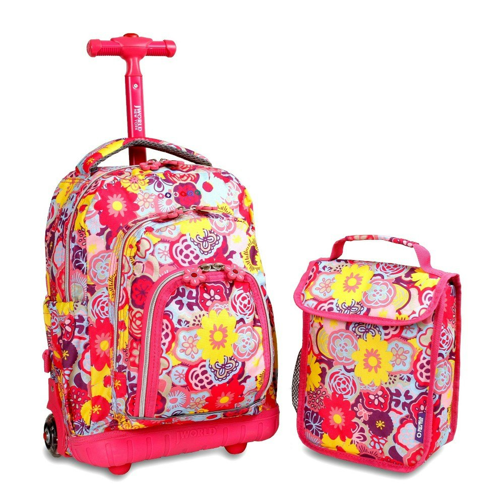 J World 16-Inch Rolling Backpack and Lunch Bag Set: $50.99 J World 16-Inch Rolling Backpack and Lunch Bag Set: $50.99