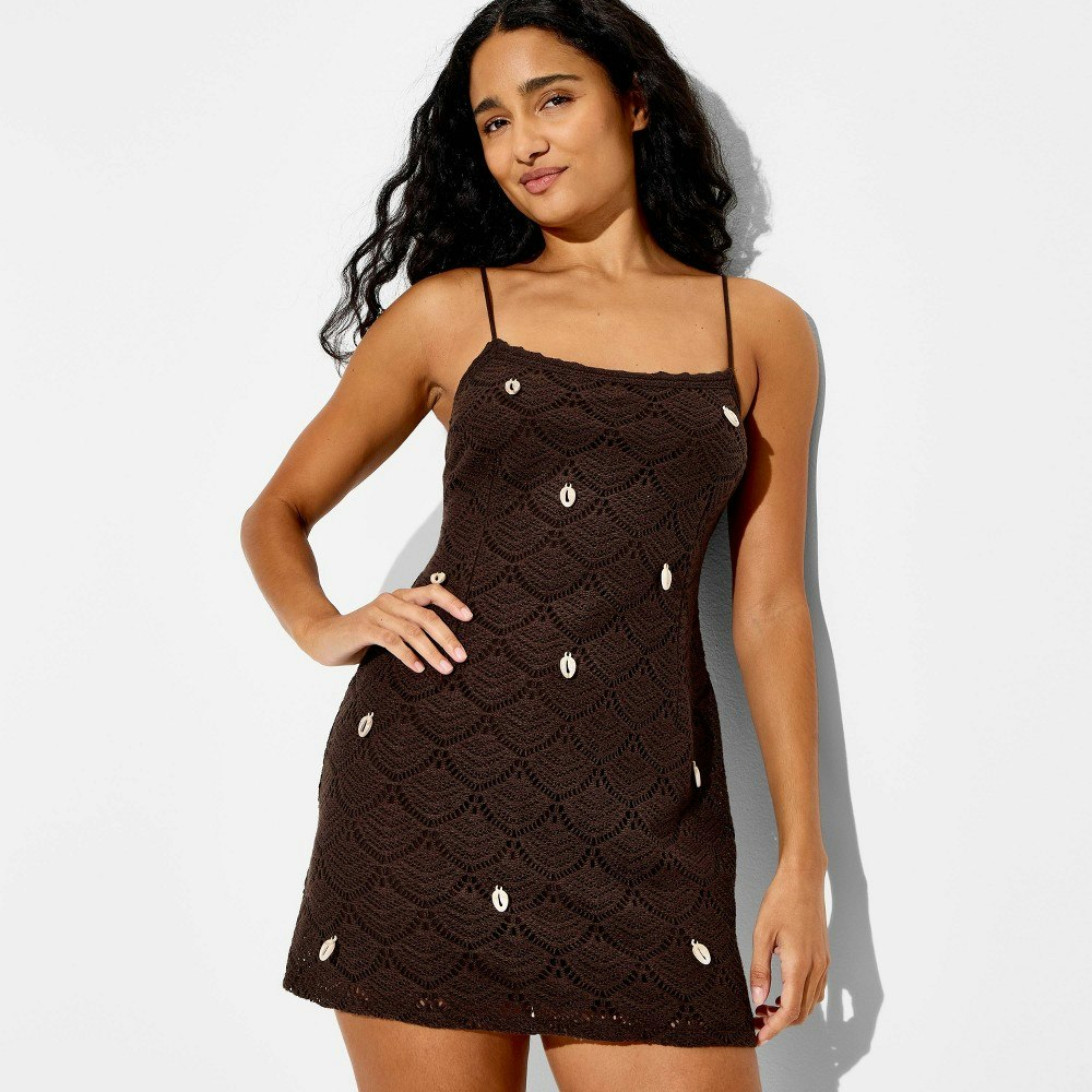 Wild Fable Women's Scallop Crochet Mini Dress: $35 Wild Fable Women's Scallop Crochet Mini Dress: $35
