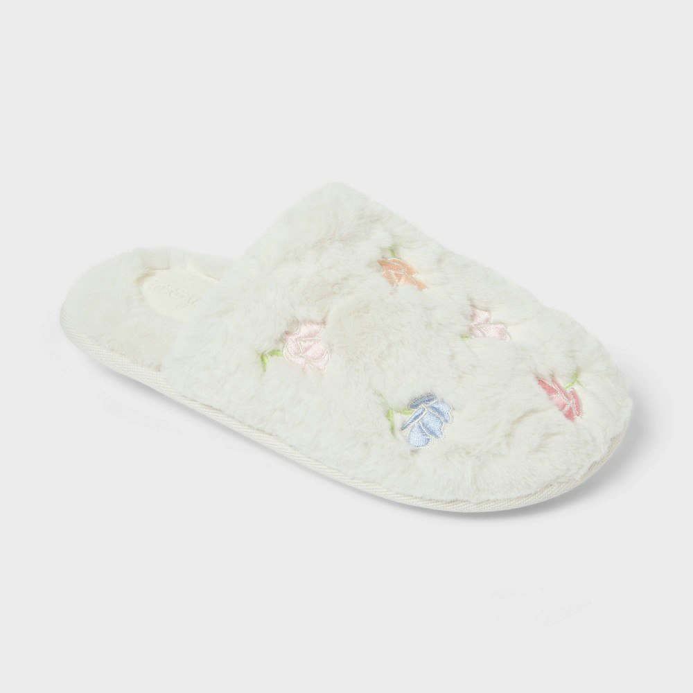 Cat & Jack Kids' Embroidered Flower Slippers: $15 Cat & Jack Kids' Embroidered Flower Slippers: $15