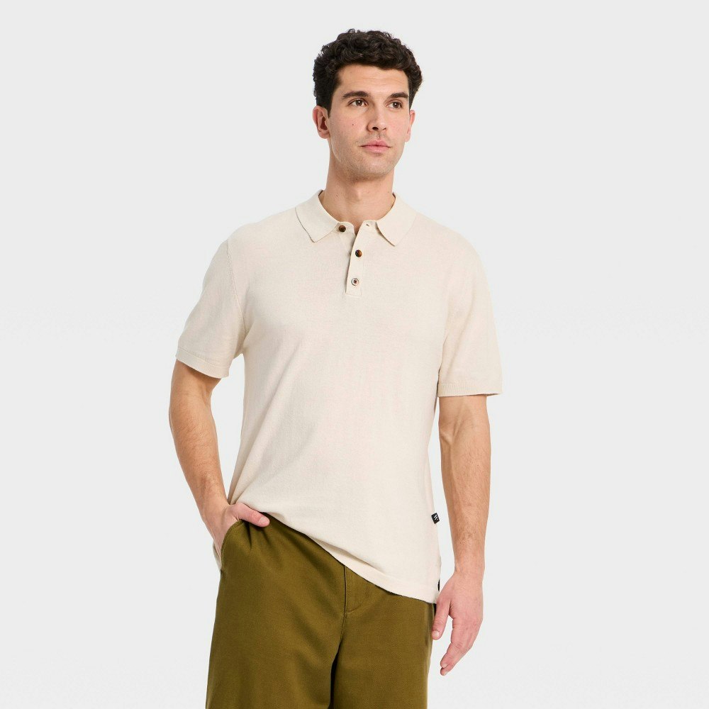 Houston White Men's Short Sleeve Polo Pullover Sweater: $30 Houston White Men's Short Sleeve Polo Pullover Sweater: $30