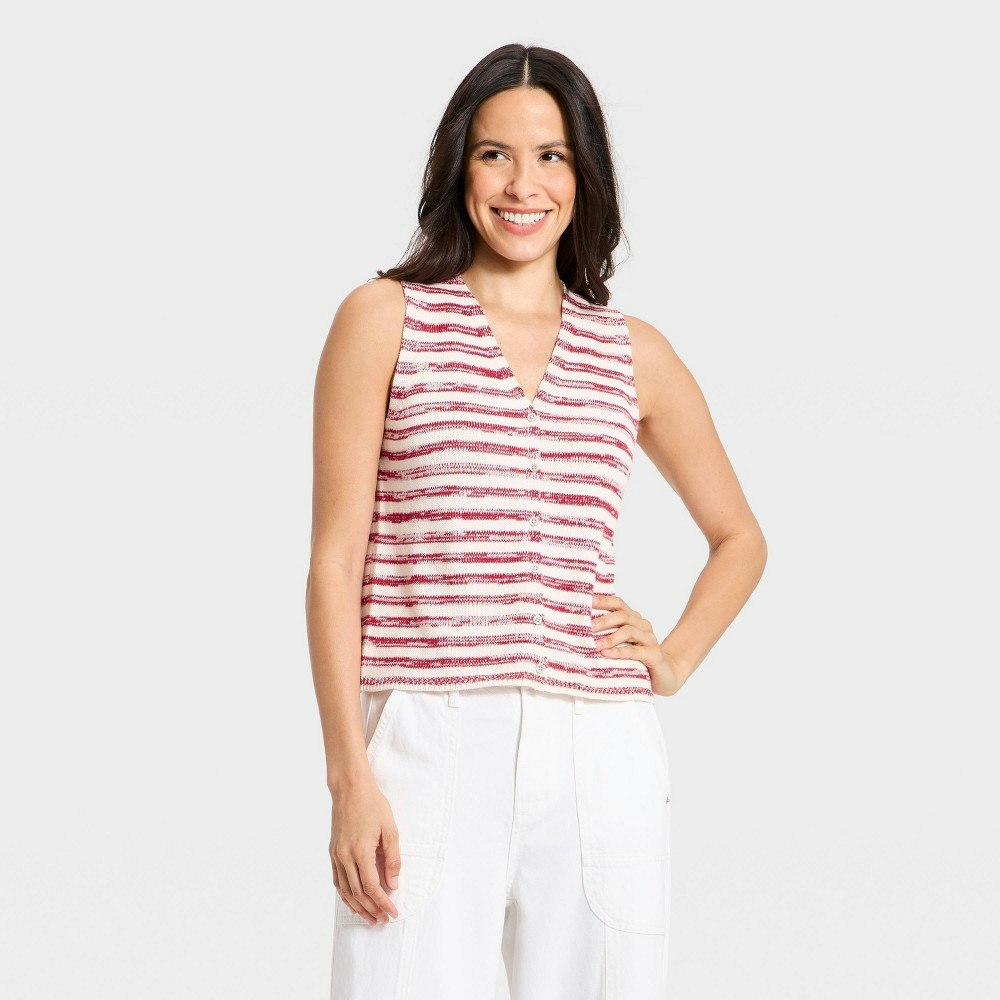 Universal Thread Women's Button-Front Tank Top: $25 Universal Thread Women's Button-Front Tank Top: $25
