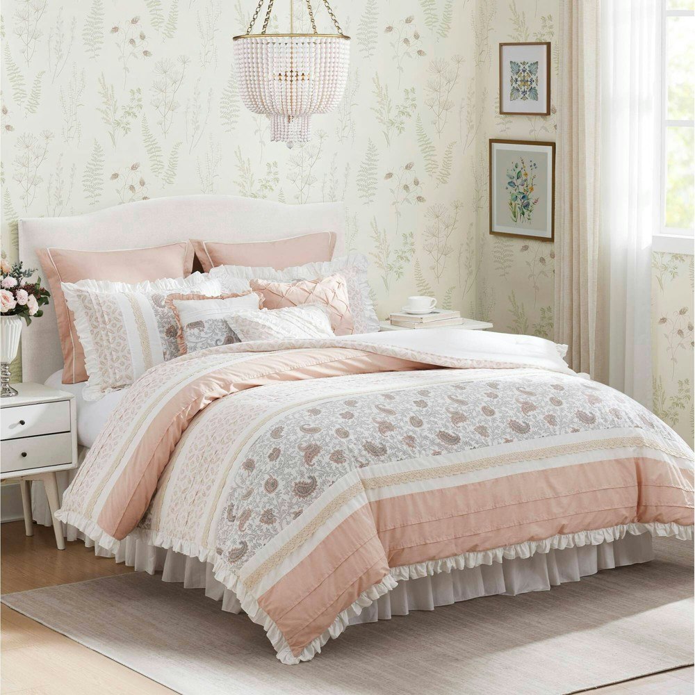 Stella Queen 9-Piece Cotton Percale Comforter Set: $105.99 Stella Queen 9-Piece Cotton Percale Comforter Set: $105.99