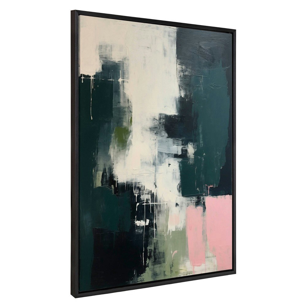Kate & Laurel 31.5"x41.5" Sylvie Emerald Blush Framed Canvas Wall Art: $199.99 Kate & Laurel 31.5"x41.5" Sylvie Emerald Blush Framed Canvas Wall Art: $199.99