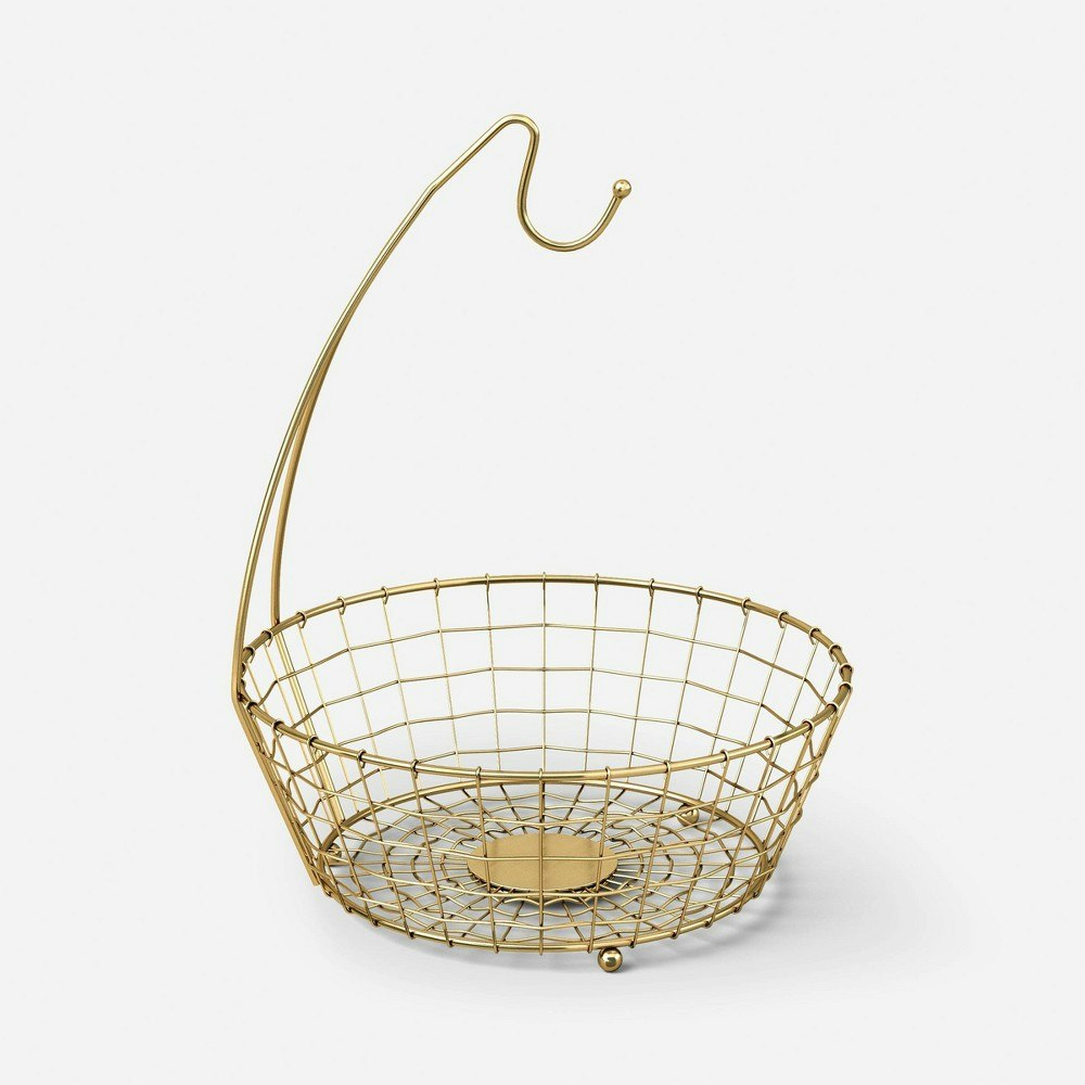 Threshold Gold Wire Fruit Basket with Hanger: $30 Threshold Gold Wire Fruit Basket with Hanger: $30