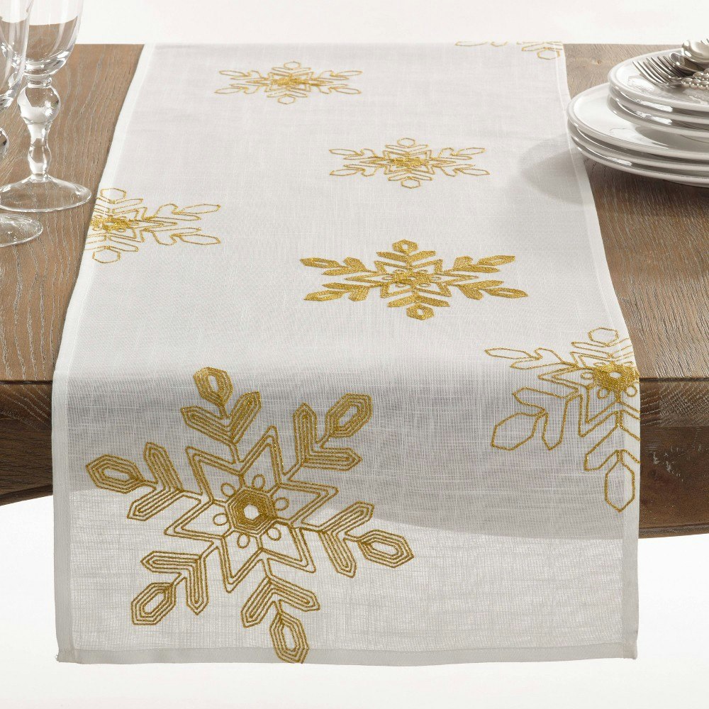 Saro Lifestyle 16" x 54" Snowflake Table Runner: $11.69 Saro Lifestyle 16" x 54" Snowflake Table Runner: $11.69