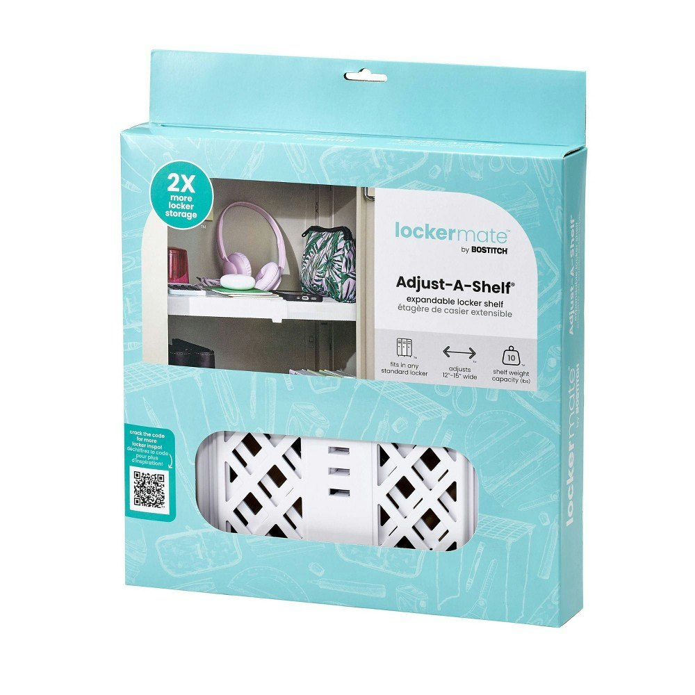LockerMate Adjustable Plastic Locker Shelf: $12.99 LockerMate Adjustable Plastic Locker Shelf: $12.99