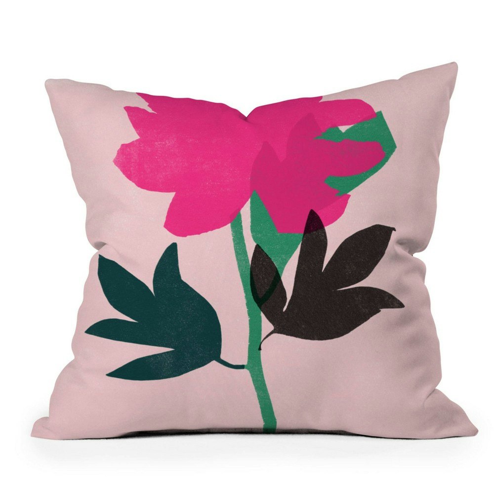 Deny Designs 20"x20" Garima Dhawan Peony Square Throw Pillow: $55.99
