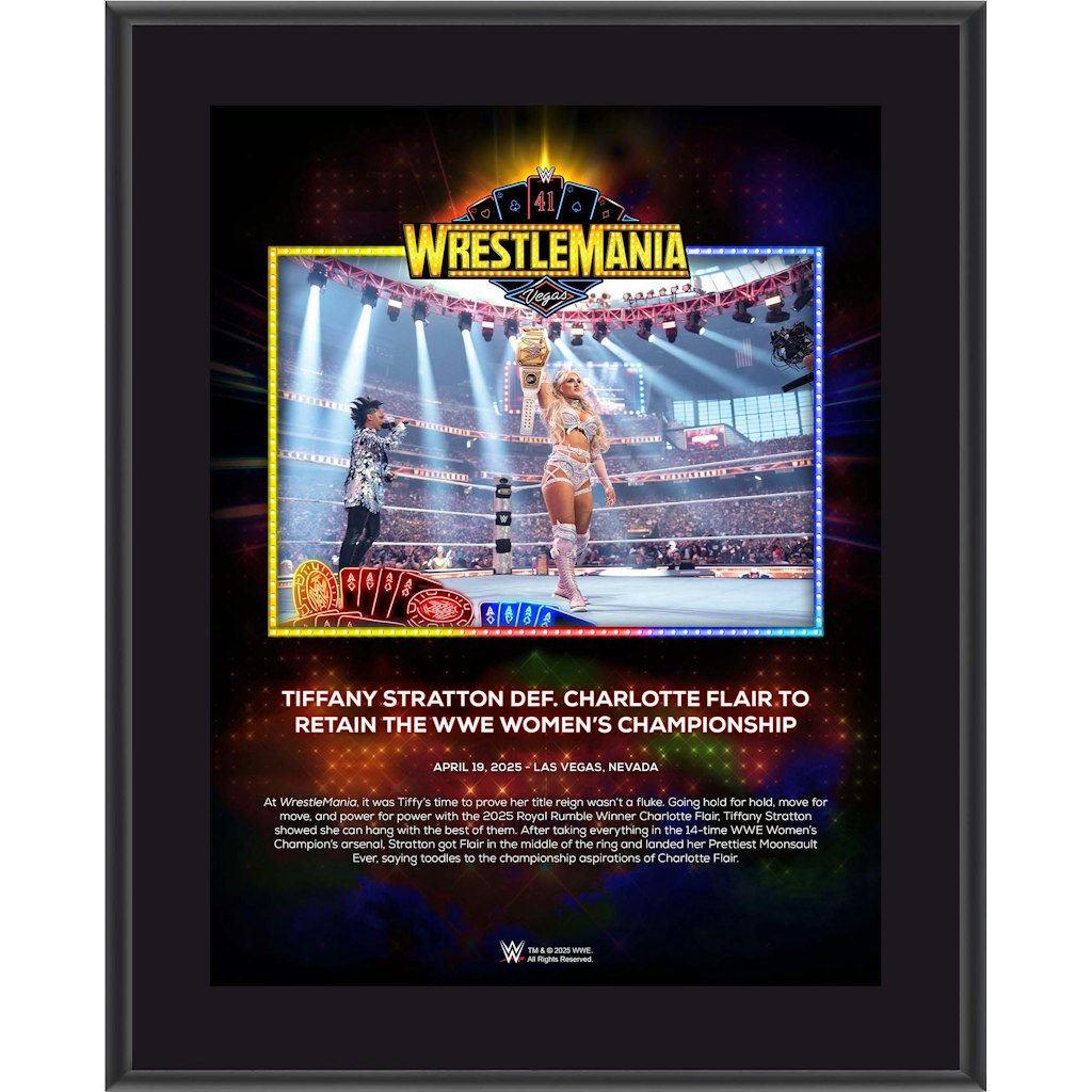 Tiffany Stratton WWE WrestleMania 41 Night 1 10.5" x 13" Sublimated Plaque: $29.99