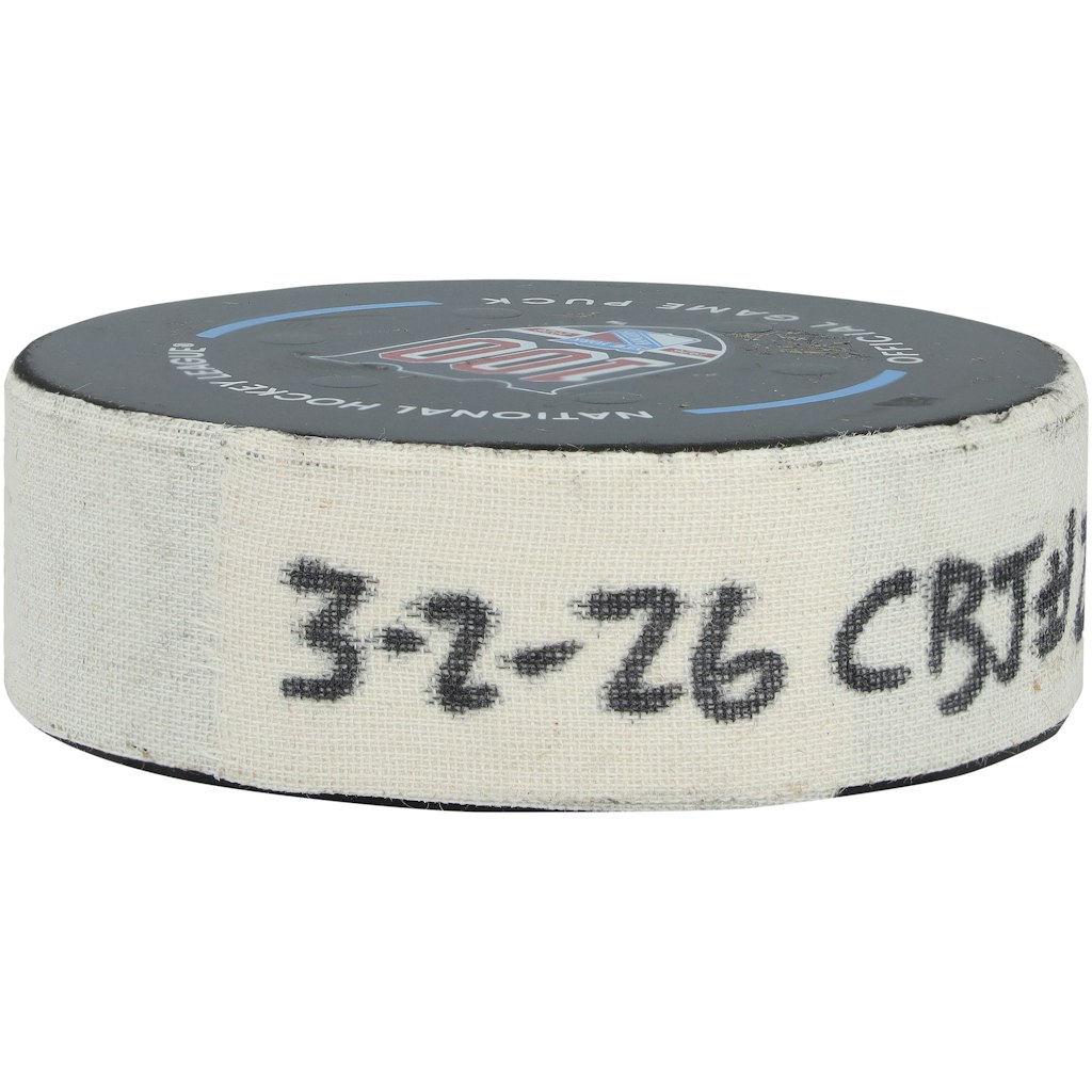 Kirill Marchenko Columbus Blue Jackets Game-Used Goal Puck: $199.99 Kirill Marchenko Columbus Blue Jackets Game-Used Goal Puck: $199.99